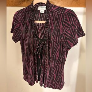 Black and Purple Sag Harbor Vintage blouse